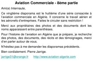 Aviation Commerciale - 8ème partie Ami(e) Internaute,