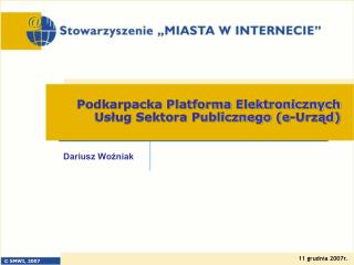Podkarpacka Platforma Elektronicznych Usług Sektora Publicznego (e-Urząd)