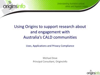 Using Origins to support research about and engagement with Australia’s CALD communities