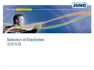Selection of Electrodes 选择电极