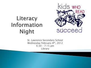 Literacy Information Night