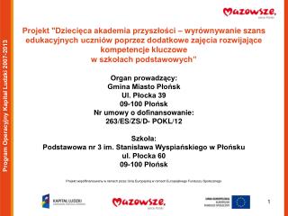 Program Operacyjny Kapitał Ludzki 2007-2013