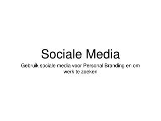 Sociale Media