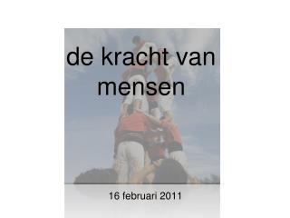 de kracht van mensen