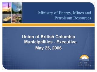 Union of British Columbia Municipalities - Executive May 25, 2006
