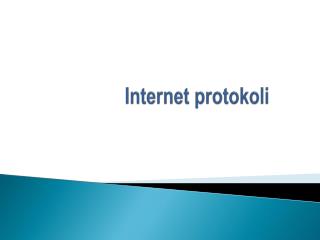 Internet protokoli