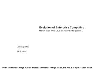 Evolution of Enterprise Computing