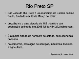 Rio Preto SP