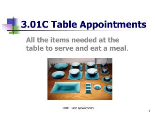 3.01C Table Appointments