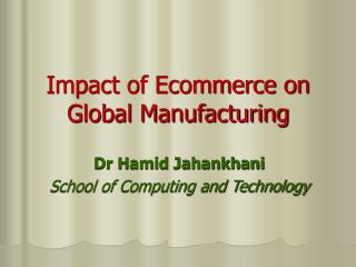Impact of Ecommerce on Global Manufacturing