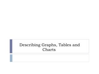 Describing Graphs, Tables and Charts