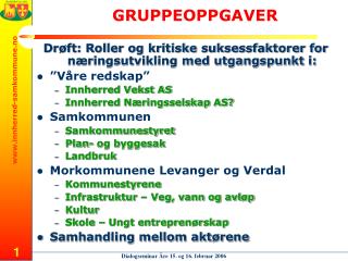 GRUPPEOPPGAVER