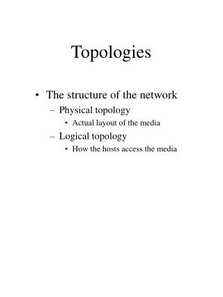 Topologies