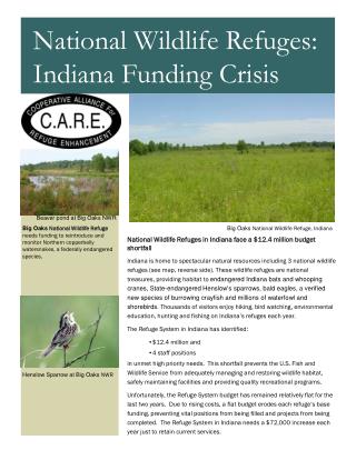 National Wildlife Refuges in Indiana face a $12.4 million budget shortfall