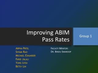 Improving ABIM Pass Rates