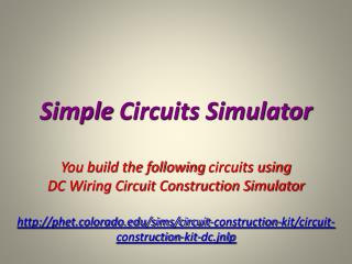 Simple Circuits Simulator