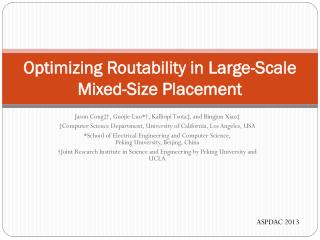 Optimizing Routability in Large-Scale Mixed-Size Placement