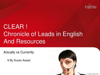 CLEAR ! Chronicle of Leads in English And Resources