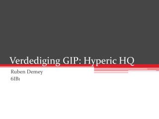 Verdediging GIP: Hyperic HQ
