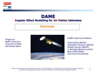 DAME D oppler Effect Modelling for A ir M otion E stimates