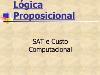 Lógica Proposicional