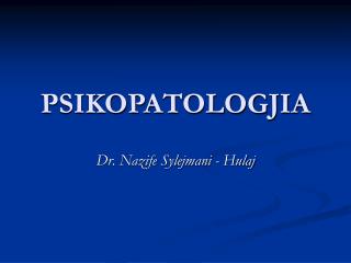 PSIKOPATOLOGJIA