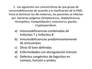 Inmunodeficiencias combinadas de linfocitos T y linfocitos B