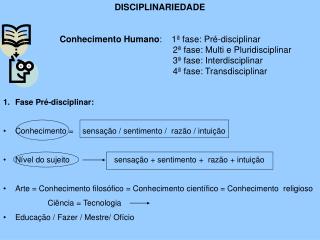 DISCIPLINARIEDADE