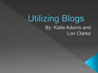 Utilizing Blogs