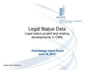 Legal Status Data Legal status project and relating developments in CWS