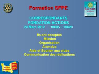Formation SFPE