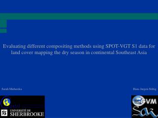 Evaluating different compositing methods using SPOT-VGT S1 data for