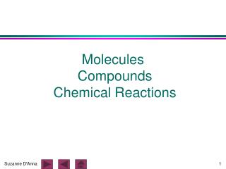 Molecules Compounds Chemical Reactions