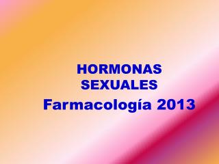 HORMONAS SEXUALES