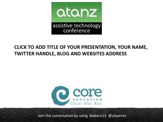 Click to add title of your presentation, your name, twitter handle, blog and websites address