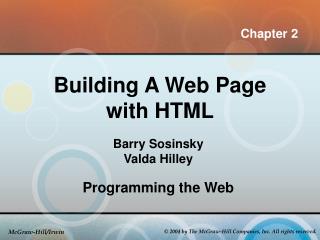 Building A Web Page with HTML