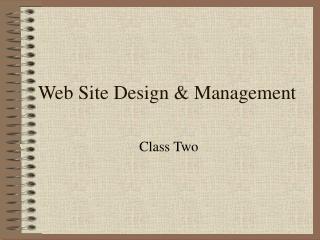 Web Site Design &amp; Management