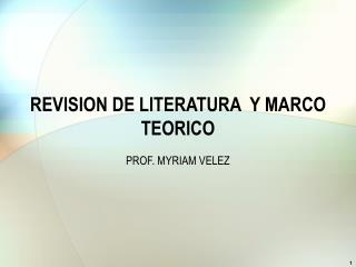 REVISION DE LITERATURA Y MARCO TEORICO