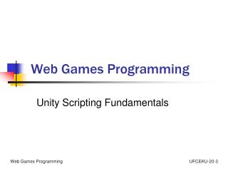 Web Games Programming