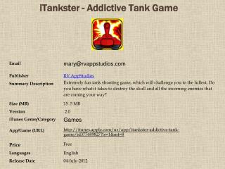 iTankster - Addictive Tank Game