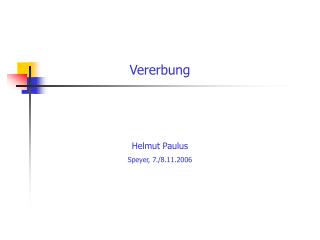 Vererbung