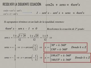 RESOLVER LA SIGUIENTE ECUACIÓN: