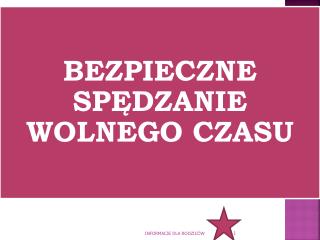 CZEGO DZIECI POTRZEBUJĄ OD RODZICÓW