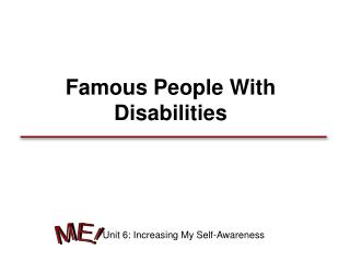 Famous People With Disabilities