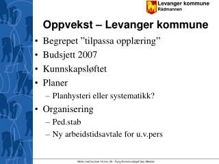 Oppvekst – Levanger kommune