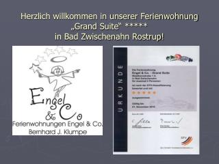 Herzlich willkommen in unserer Ferienwohnung „Grand Suite“ ***** in Bad Zwischenahn Rostrup!