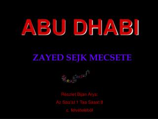 ZAYED SEJK MECSETE