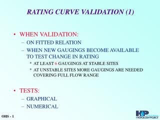 RATING CURVE VALIDATION (1)