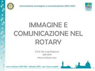 IMMAGINE E COMUNICAZIONE NEL ROTARY