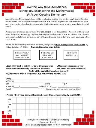 Pave the Way to STEM (Science, Technology, Engineering and Mathematics)